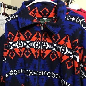 L.R.L. Ralph Lauren Geometric Full Zip Jacket, L